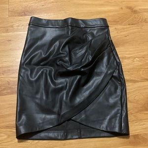 Dynamite mini wrap faux leather skirt